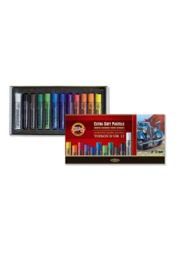 Estojo Giz Pastel Seco Extra Macio c/12 8552  Koh-I-Noor